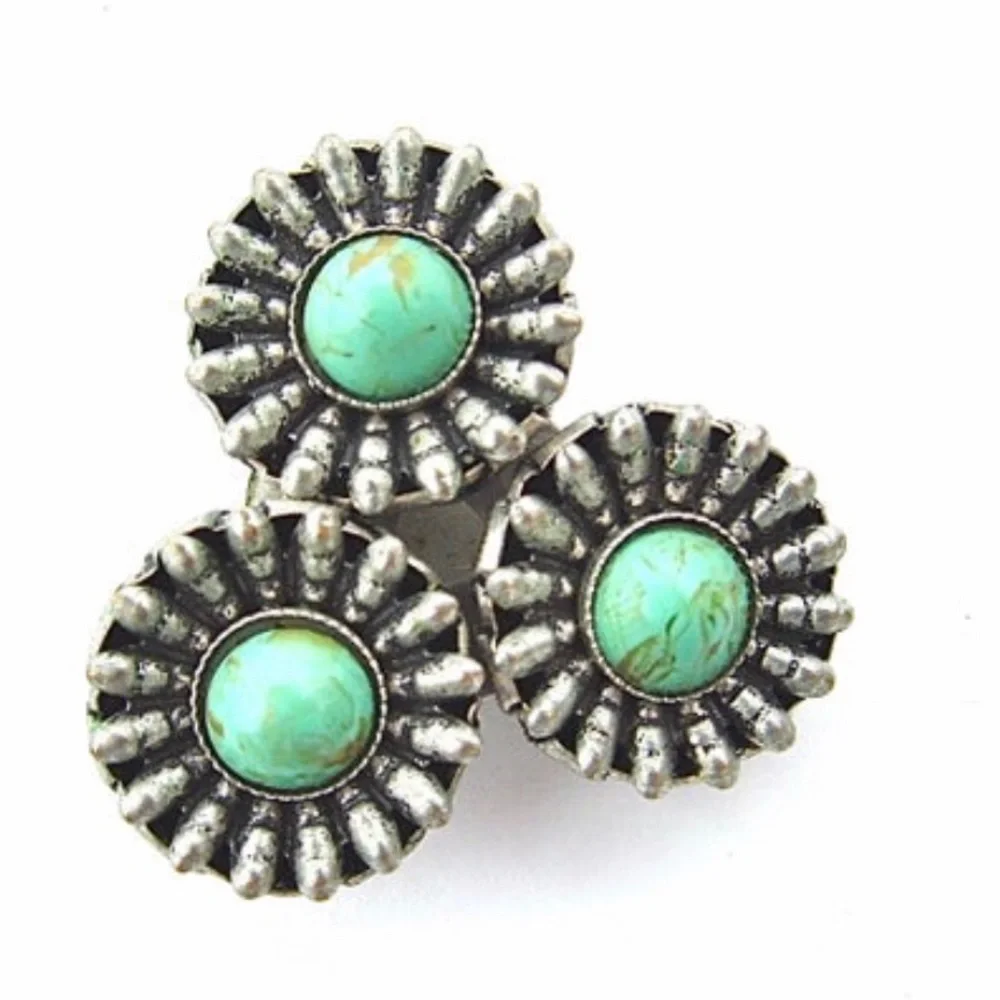 Faux Turquoise Brooch Vintage Dress Clip